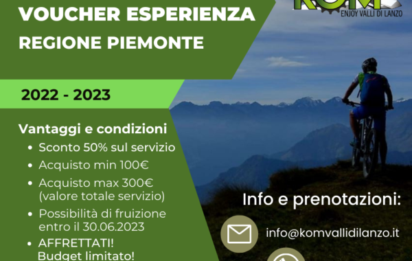 Acquista i Voucher Servizi della regione Piemonte 2022-2023: ogni servizio costa la metà!